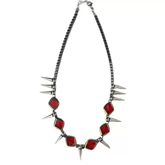 Red Gem & Spike Choker | YUGH.