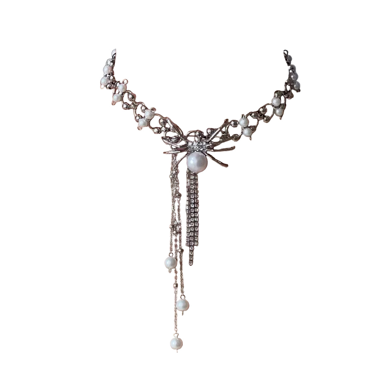 Pearl Spider Pendant Choker | YUGH.