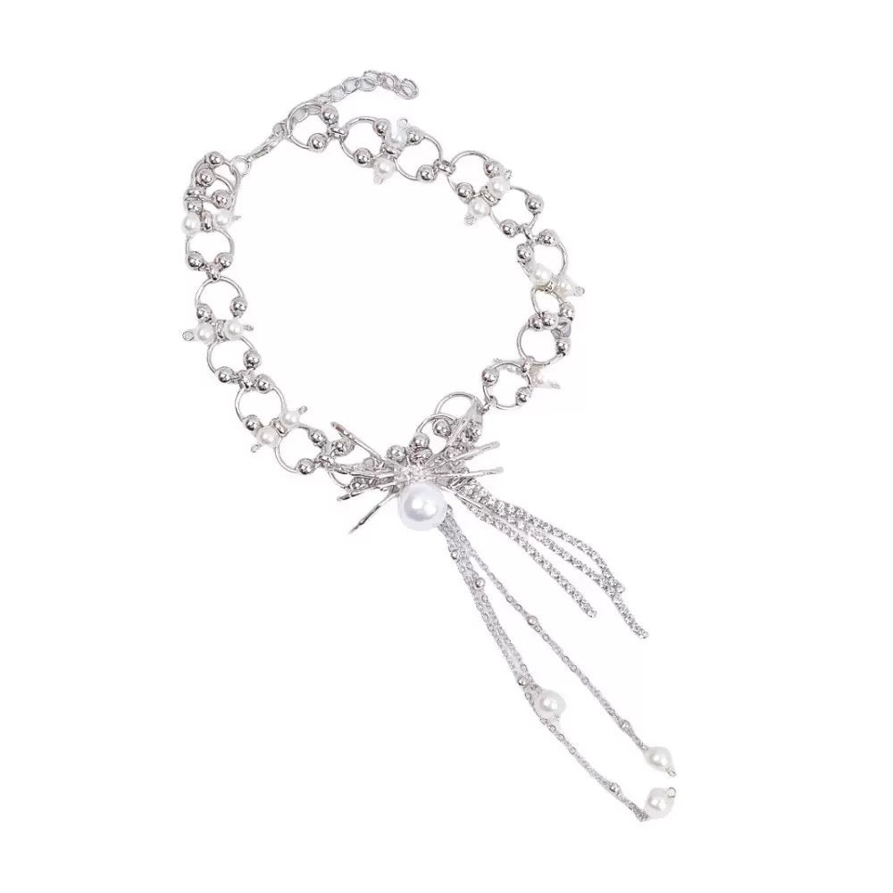 Pearl Spider Pendant Choker | YUGH.